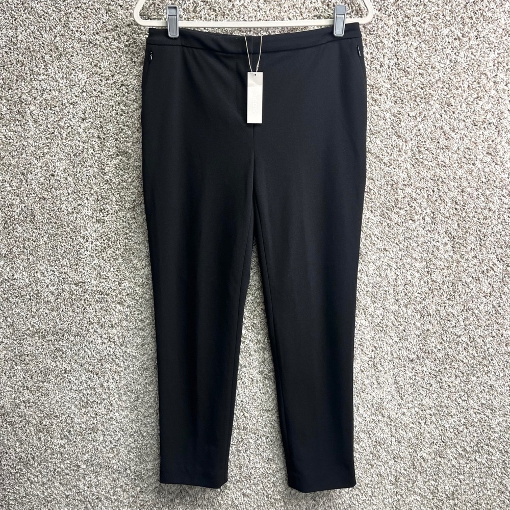 Chico's Pants Women's 00 / XS / 2 Black Label Solid Black Straight Slim Leg NWT